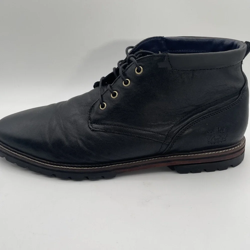COLE HAAN Nathan Black Leather‎ Chukka Boots C30633 Men's Size 12 M